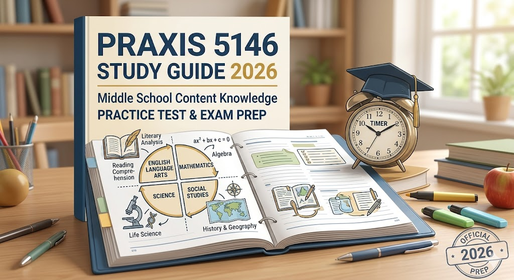 Praxis Middle School Content Knowledge 5146 Practice Test 2026 | Exam Prep Questions Banner