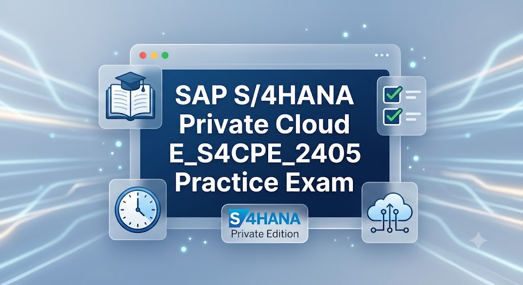 SAP S/4HANA Cloud, Private Edition Implementation with SAP Activate (E_S4CPE_2405) Practice Test Banner