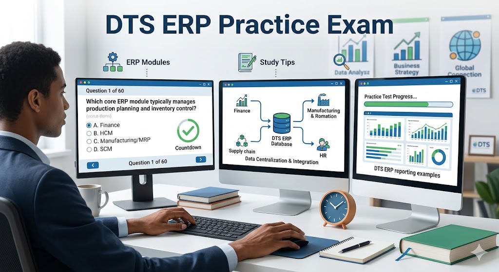 DTS Enterprise Resource Planning (ERP) Practice Exam Banner
