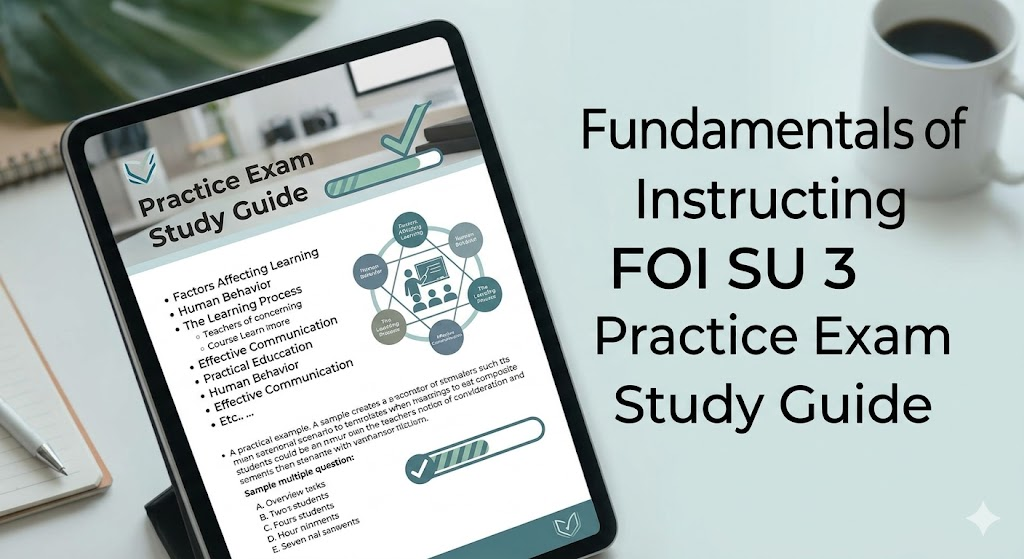 Fundamentals of Instructing (FOI) SU 3 – Factors Affecting Learning Practice Test Banner