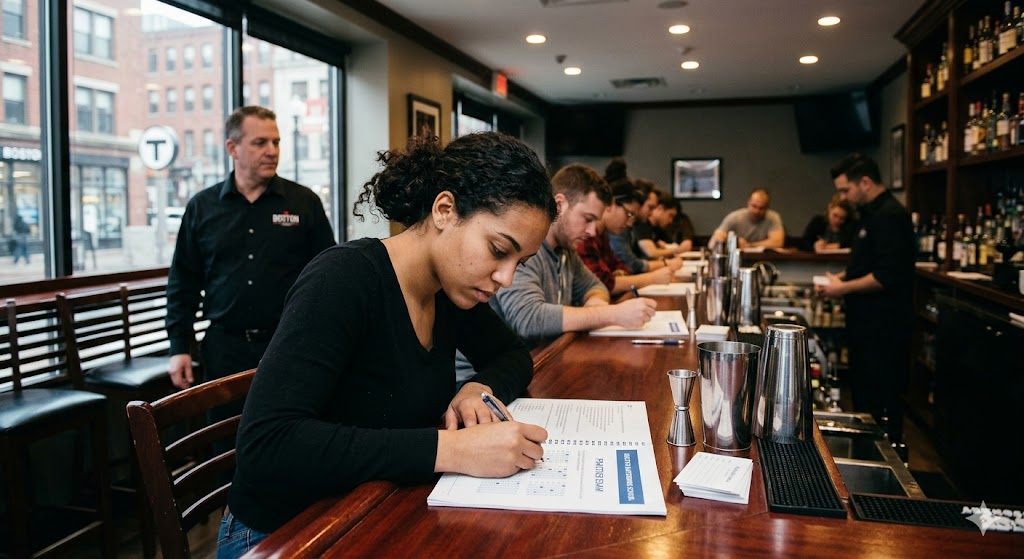 Boston Bartending School Practice Test Banner