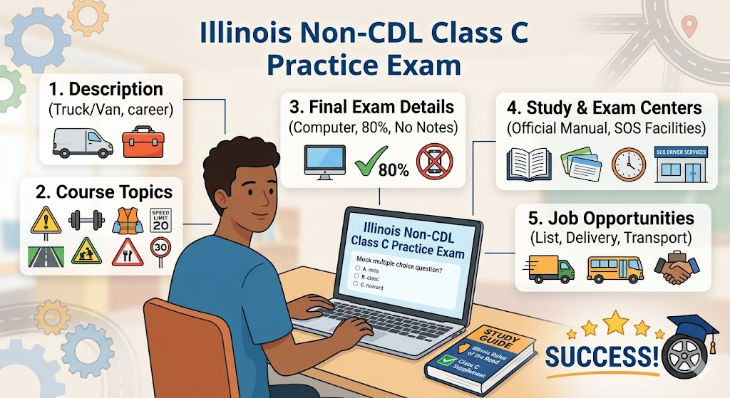 Illinois Non-CDL Class C Practice Test Banner