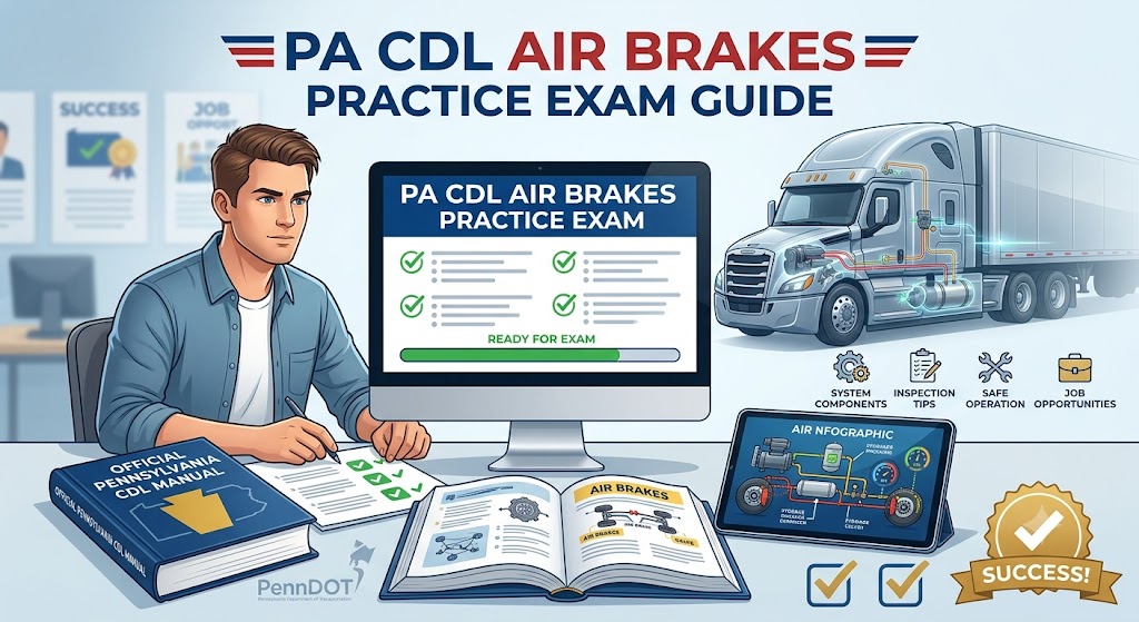 Pennsylvania CDL Air Brakes Practice Test Banner