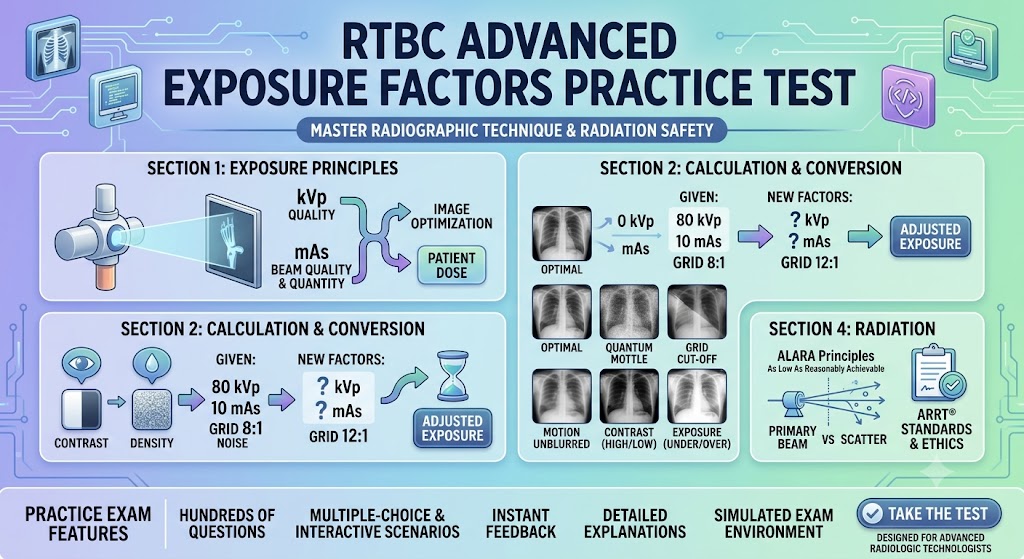 RTBC Advanced Exposure Factors Practice Test Banner