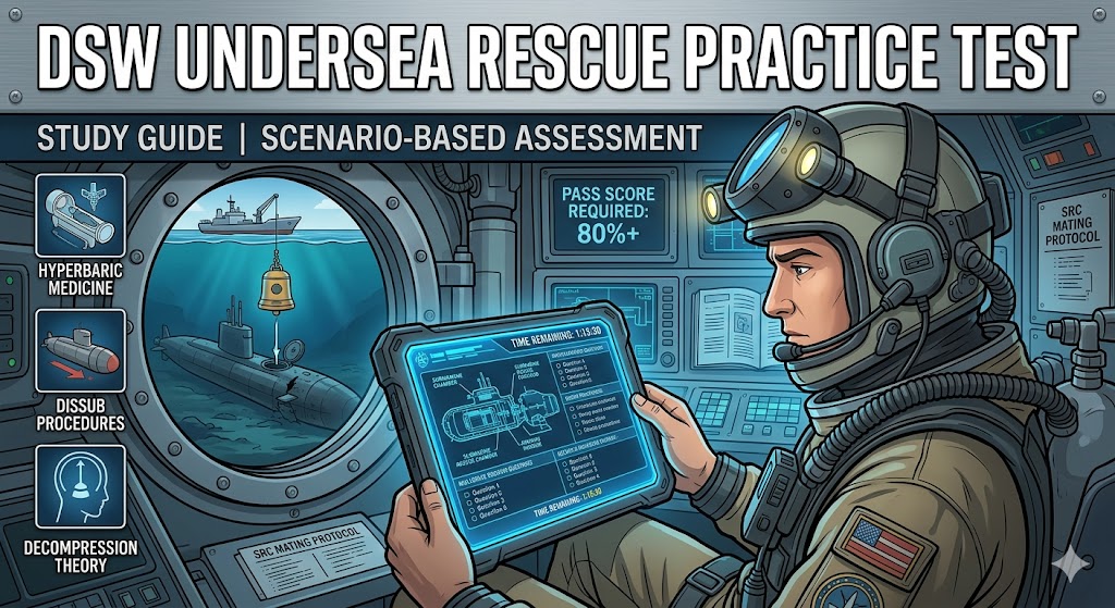 DSW Undersea Rescue Practice Test Banner