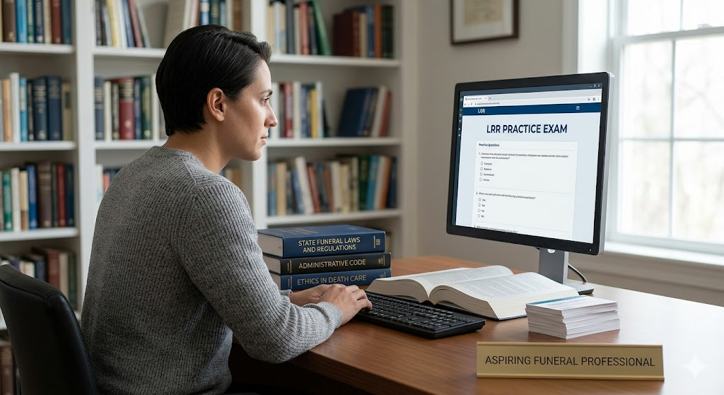 Funeral Laws, Rules, and Regulations (LRR) Practice Exam Banner