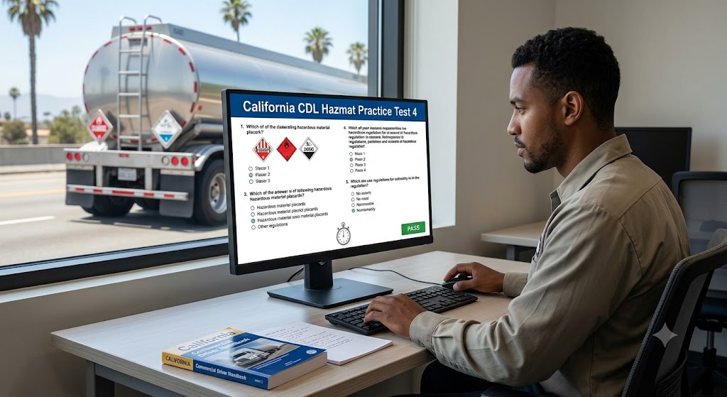 California CDL Hazmat Practice 
Test 4 Banner