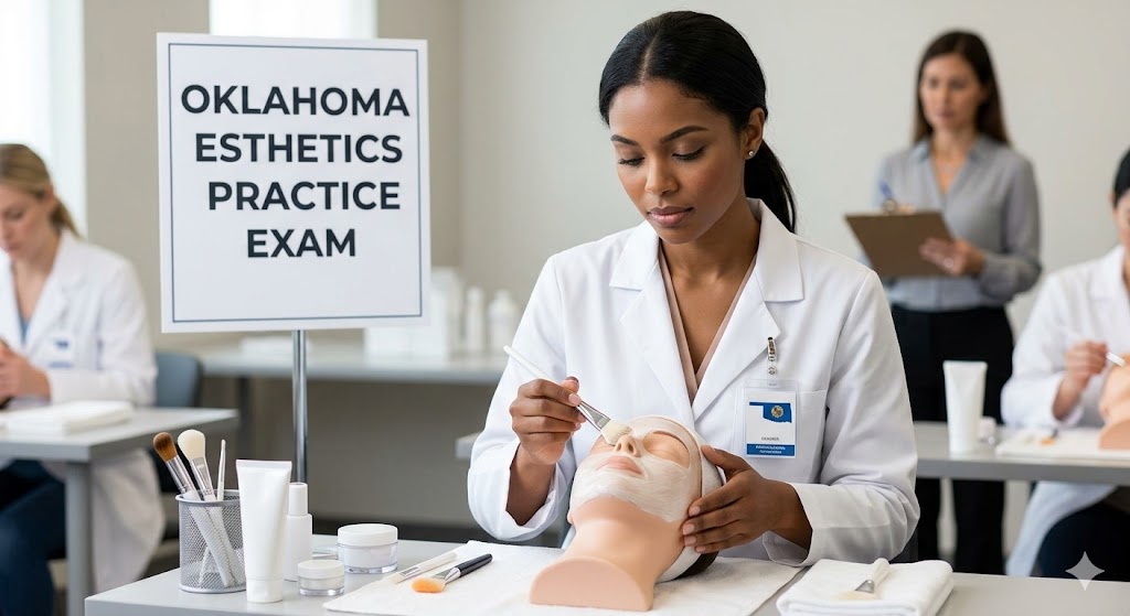 Oklahoma State Board Esthetics Practice Exam Banner