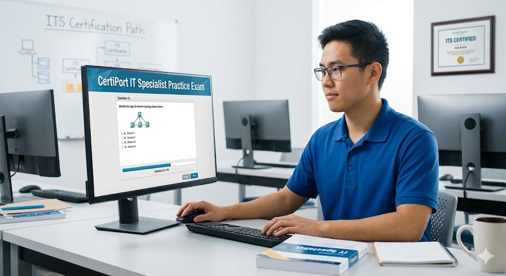 CertiPort IT Specialist Practice Test Banner