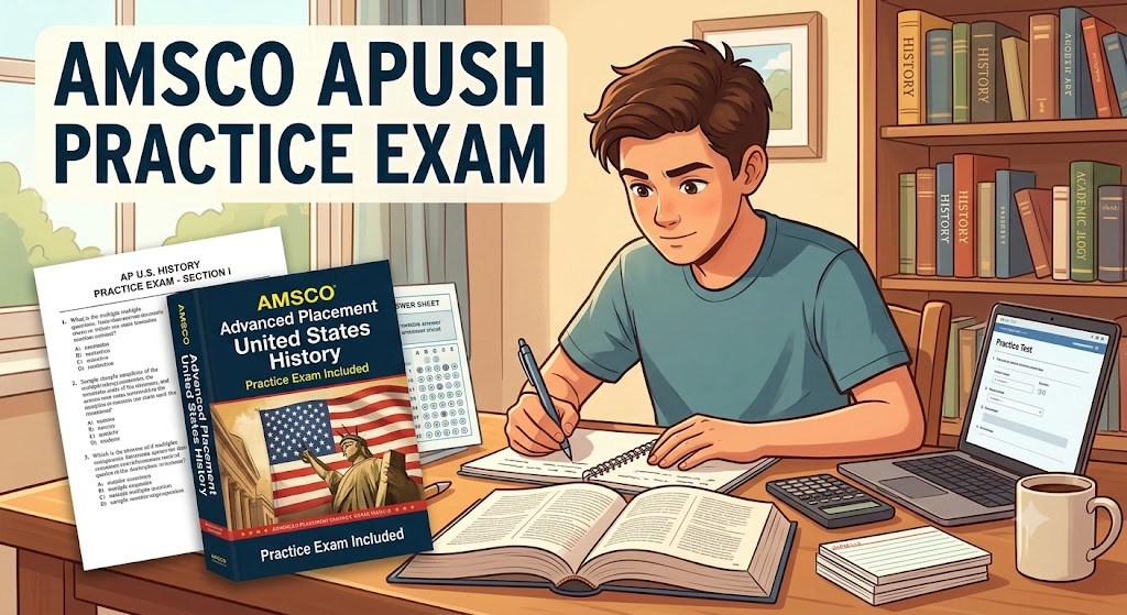 AMSCO Advanced Placement United States History (APUSH) Practice Exam Banner