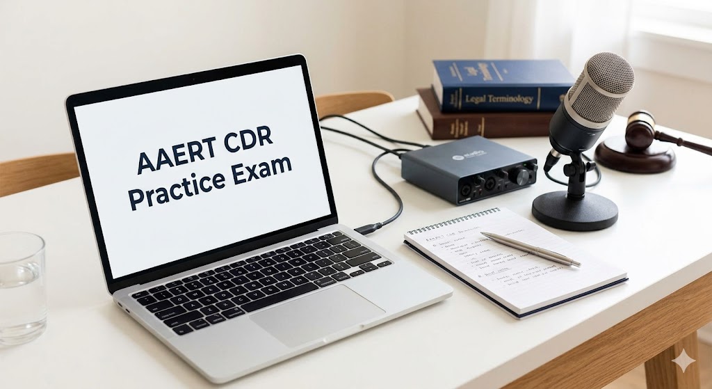 AAERT Certified Deposition Reporter Practice Exam Banner