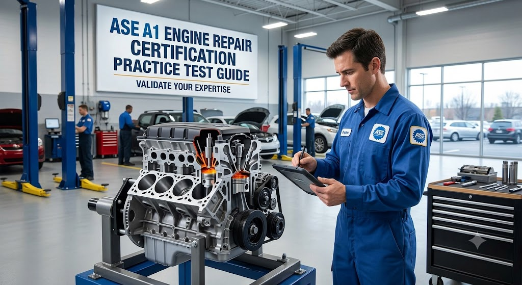 ASE Automobile & Light Truck Certification Engine Repair (A1) Practice Test Banner