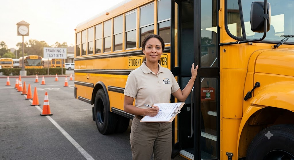 California CDL School Bus Endurance Test Banner