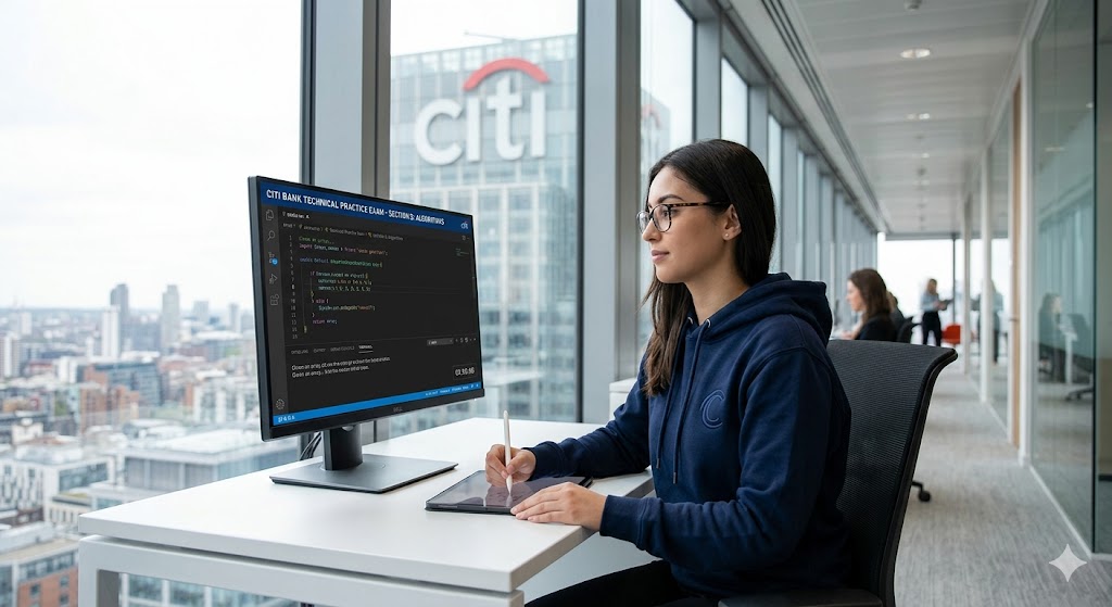 Citi Bank Technical Practice Test Banner
