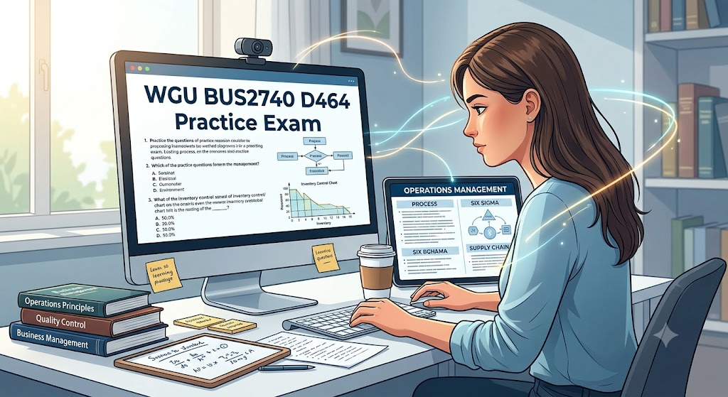 Western Governors University (WGU) BUS2740  D464 Managing Operations Practice Test Banner