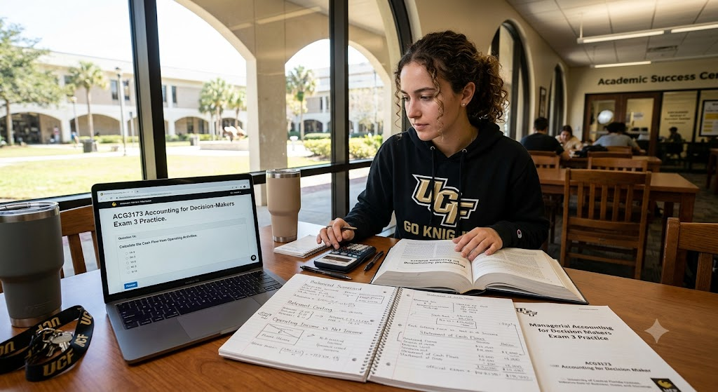 University of Central Florida (UCF) ACG3173 Accounting for Decision-Makers Exam 3 Practice Banner