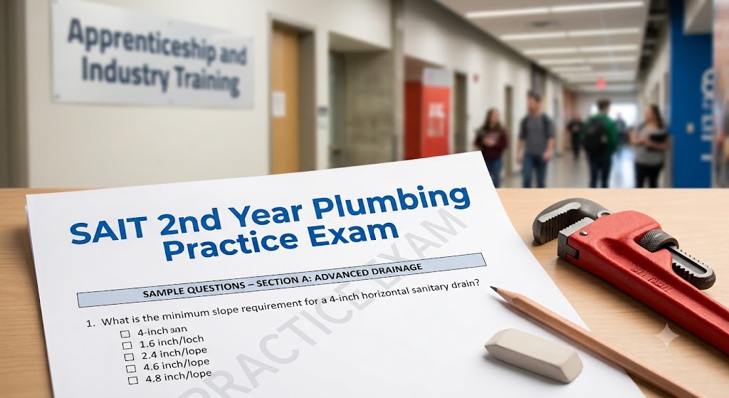 SAIT 2nd Year Plumbing Practice Exam Banner
