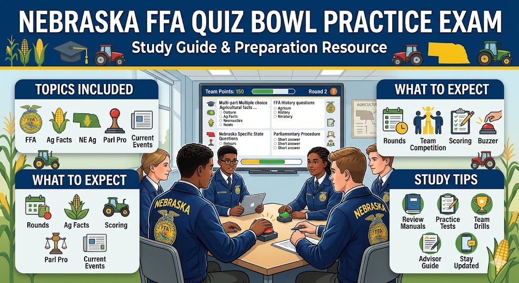 Nebraska FFA Quiz Bowl Practice Exam Banner