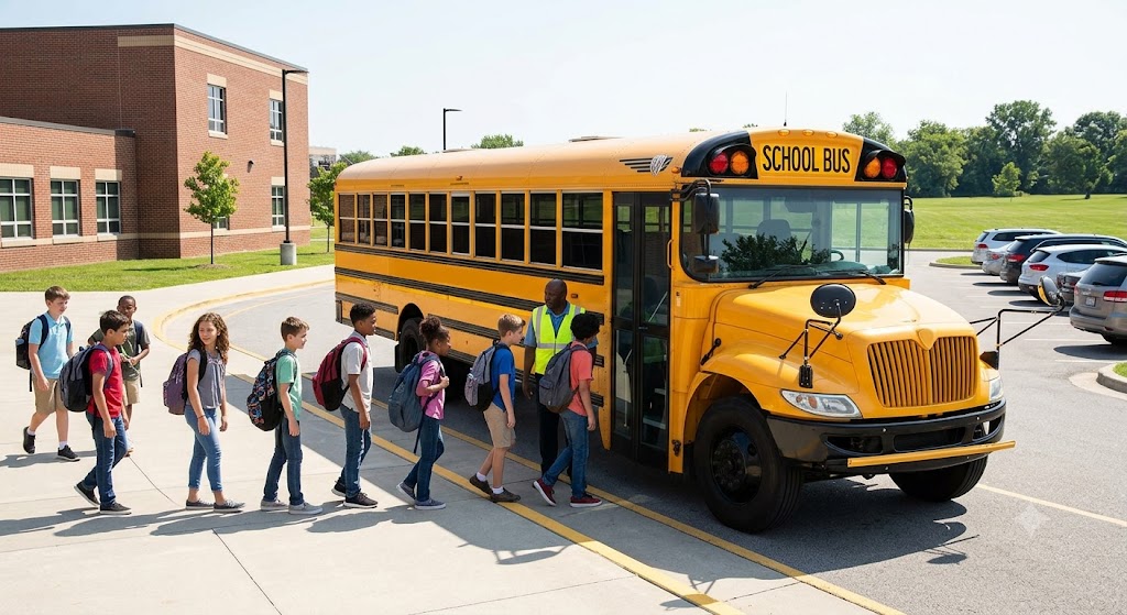 School Bus General Knowledge Practice Test Banner