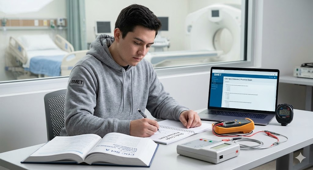 Biomedical Equipment Technician (BMET) CDC Set A Volume 2 Practice Exam Banner