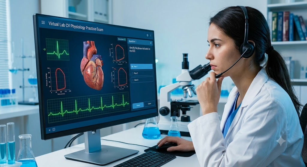 Virtual Lab Cardiovascular Physiology Practice Test Banner