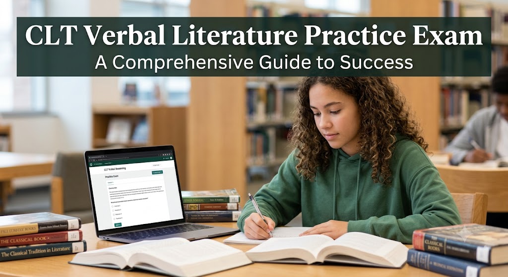 CLT Verbal Reasoning Practice Test 1 – Literature Banner