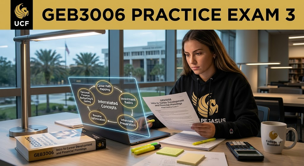 University of Central Florida (UCF) GEB3006 Intro to Career Development and Financial Plannings Final Practice Exam 3 Banner