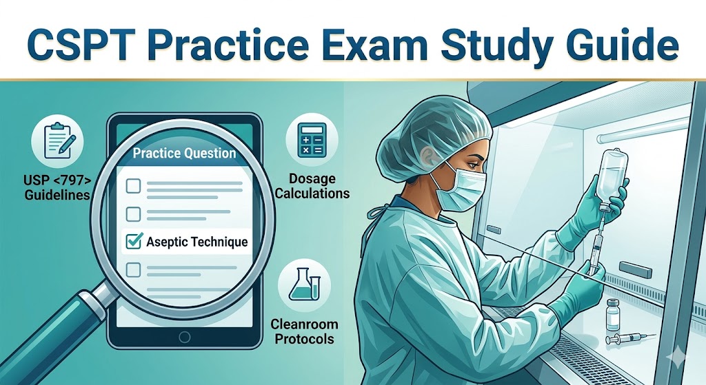 Compounded Sterile Preparation Technician (CSPT) Practice Exam Banner
