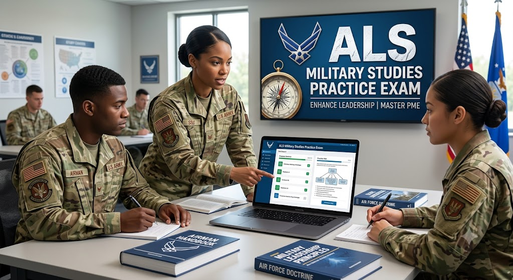ALS Military Studies Practice Test Banner