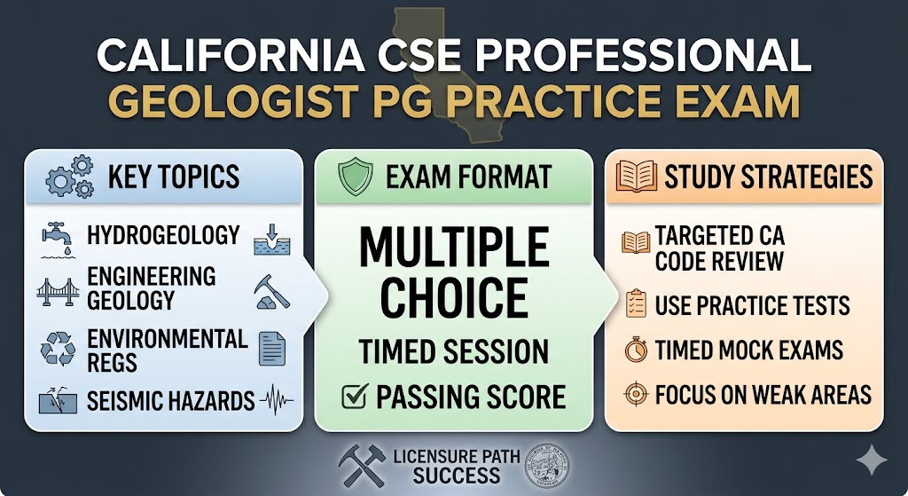 California Specific Exam (CSE) Professional Geologist (PG) Practice Exam Banner