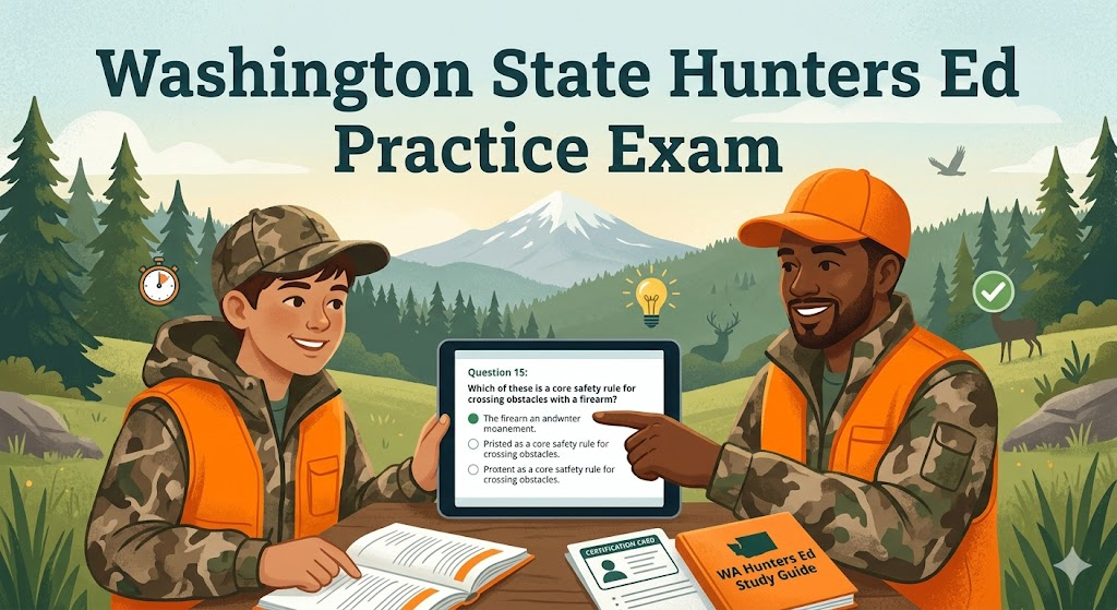 Washington State Hunters Ed Practice Exam Banner