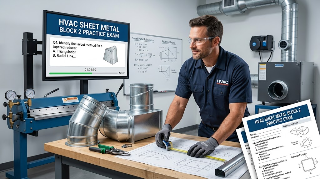 HVAC Sheet Metal Block 2 Practice Exam Banner