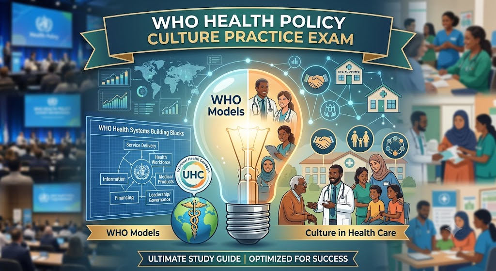 WHO Models, Health Policy and Culture in Health Care Practice Test Banner