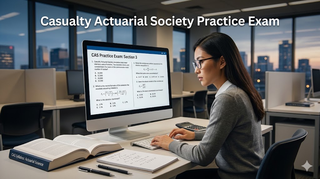 Casualty Actuarial Society (CAS) Practice Exam Banner