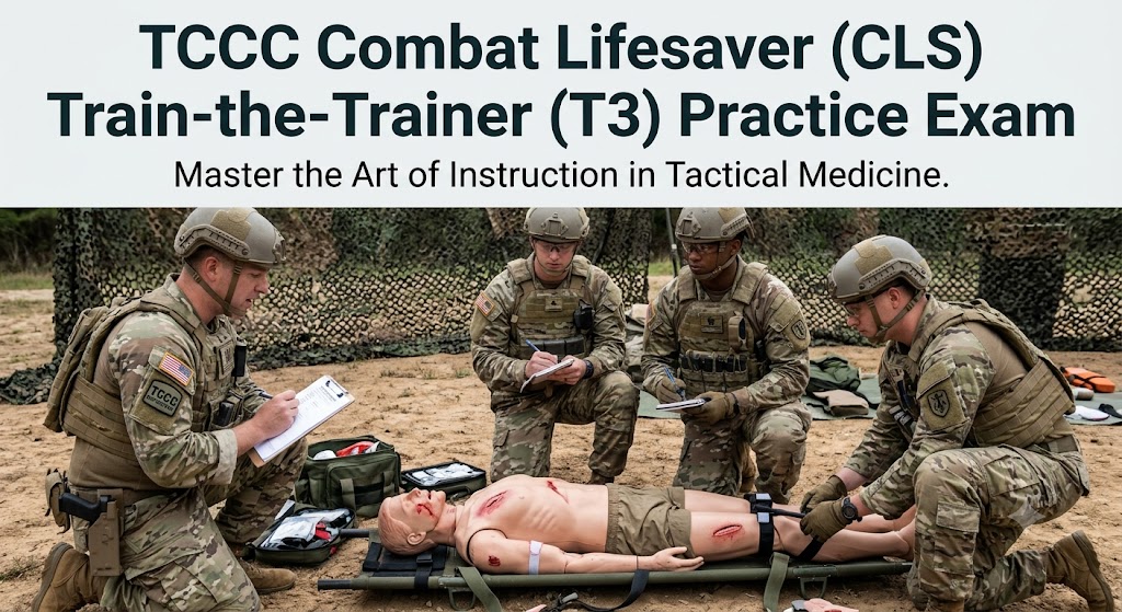 TCCC Combat Lifesaver (CLS) Train-the-Trainer (T3) Practice Exam Banner