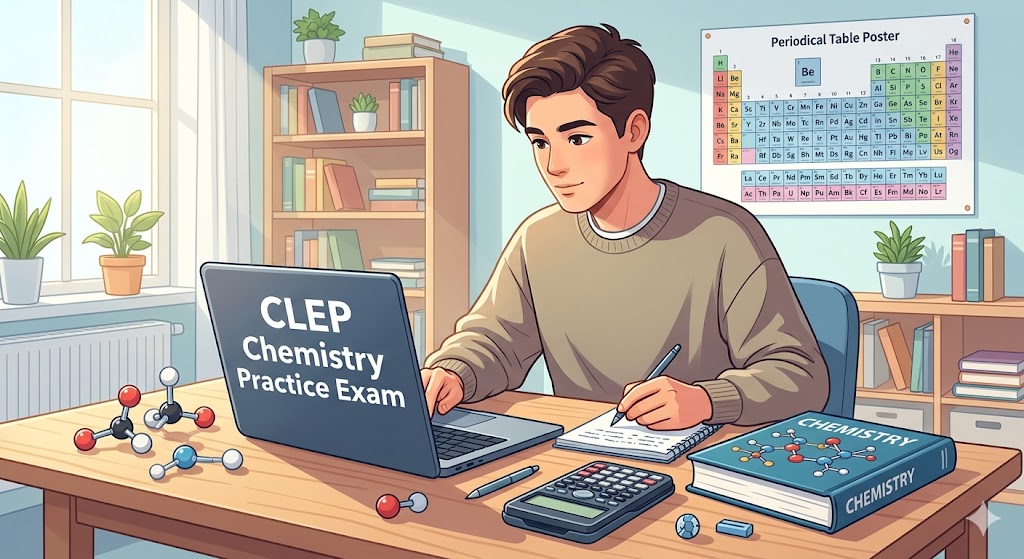 CLEP Chemistry Practice Exam Banner