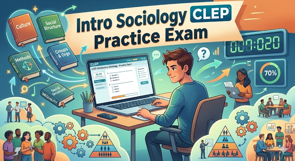 Introductory Sociology CLEP Prep Practice Exam Banner