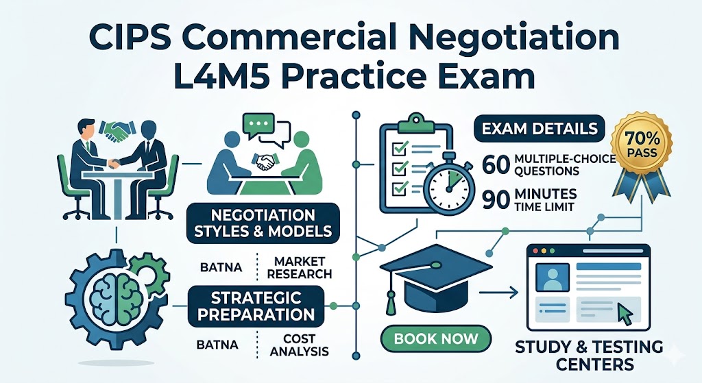 CIPS Commercial Negotiation (L4M5) Practice Test Banner