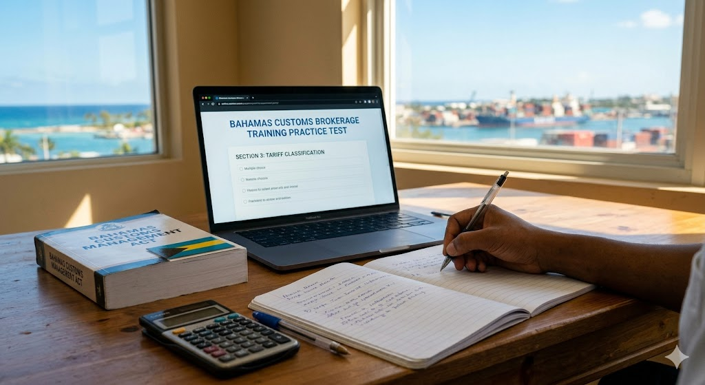 Bahamas Customs Brokerage Training Practice Test Banner