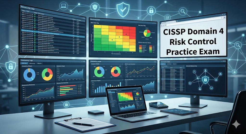 CISSP Domain 4 – Risk and Control Monitoring and Reporting Practice Test Banner