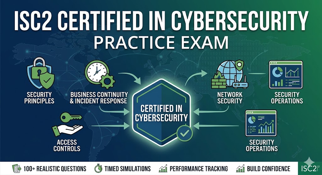ISC2 Certified in Cybersecurity Practice Exam Banner