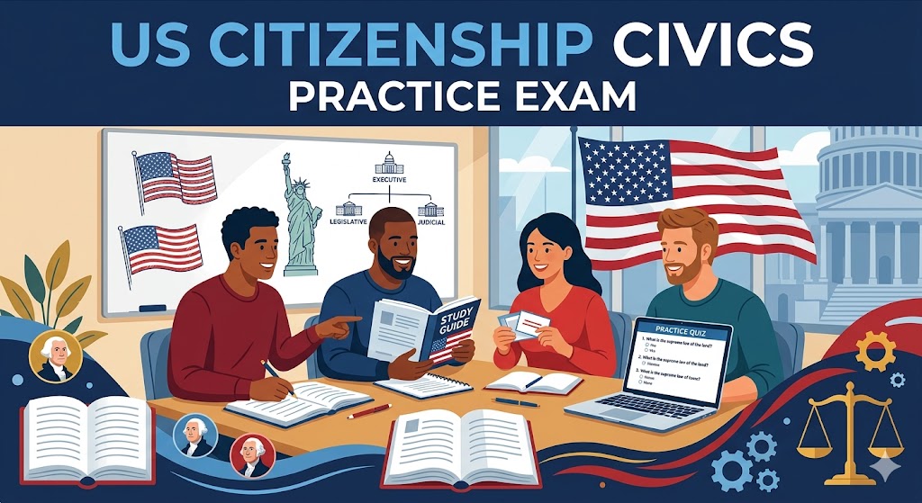 Civics History and Government Naturalization Practice Test Banner