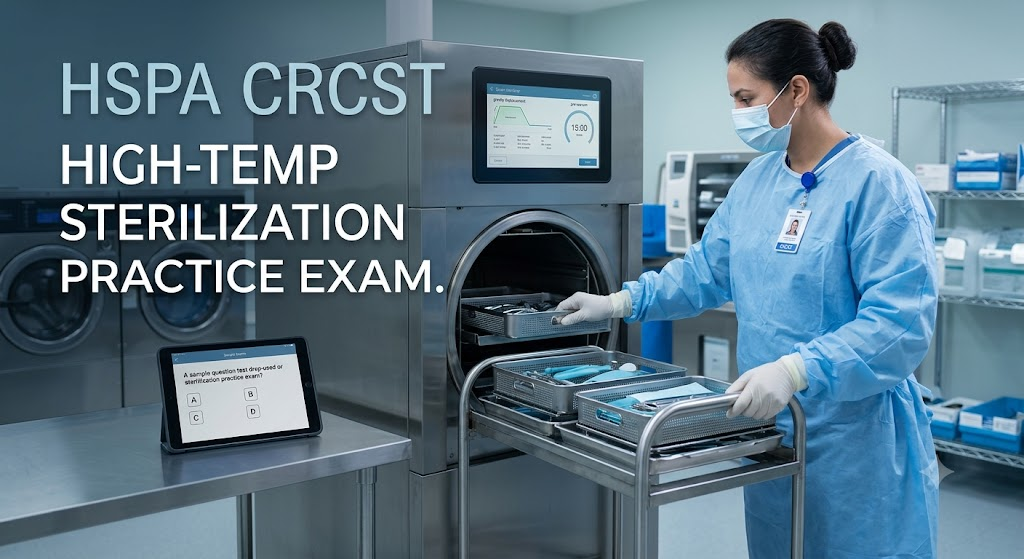 IAHCSMM CRCST Practice Test – Chapter 14 High-Temperature Sterilization Banner
