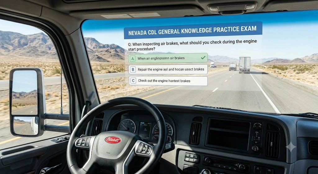 Nevada CDL General Knowledge Test Simulator Banner