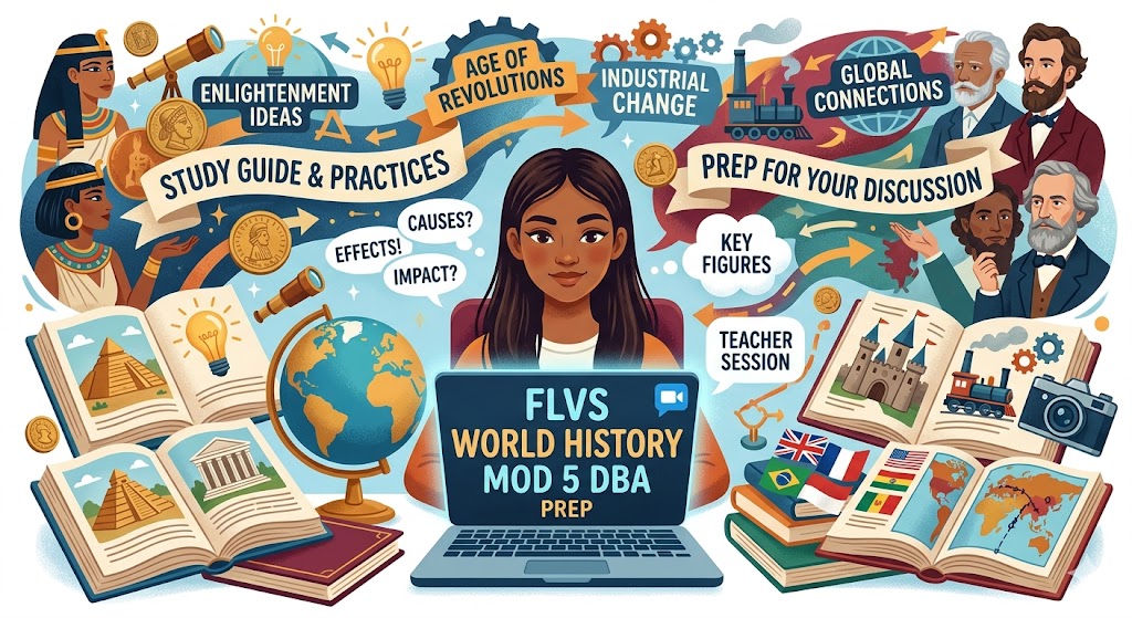 FLVS World History Module 5 Discussion-Based Assessment (DBA) Practice Test Banner