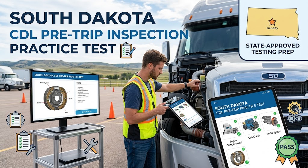 South Dakota CDL Pre-Trip Practice Test Banner