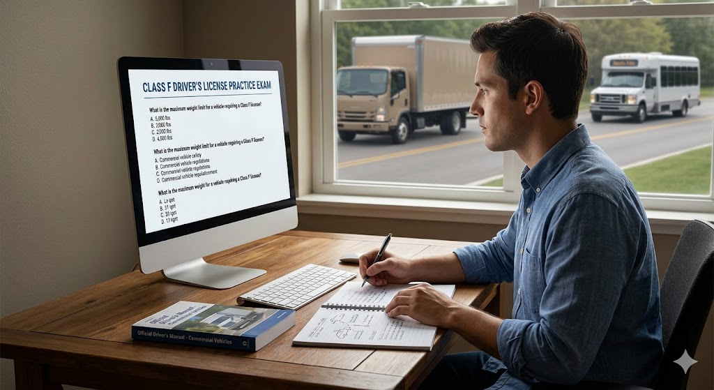 Class F Driver's License Practice Exam Banner