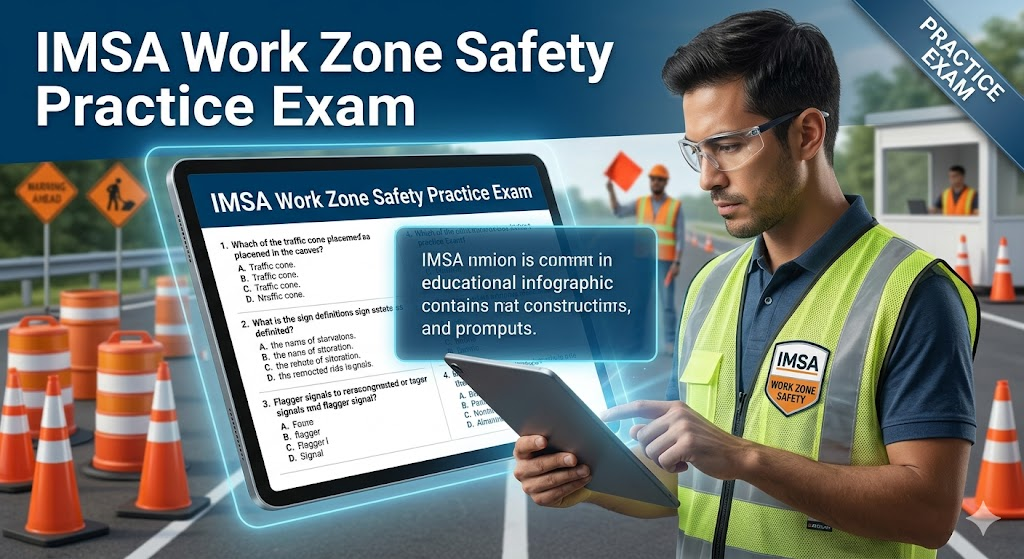 IMSA Work Zone Safety Practice Exam Banner