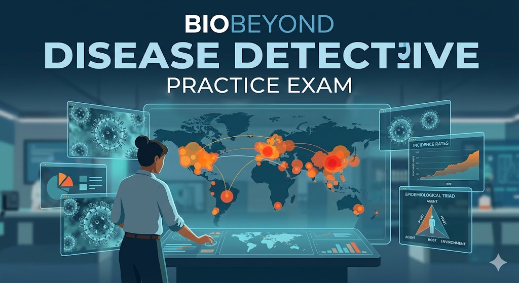 BioBeyond – Disease Detective Practice Exam Banner