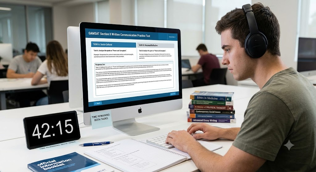 GAMSAT Section II Written Communication Practice Test 2026 Banner